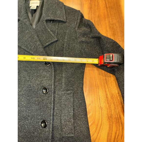 St. John's Bay Jacket Womens M Petite Gray Wool Cashmere Blend Coat Warm Cozy - Picture 5 of 6